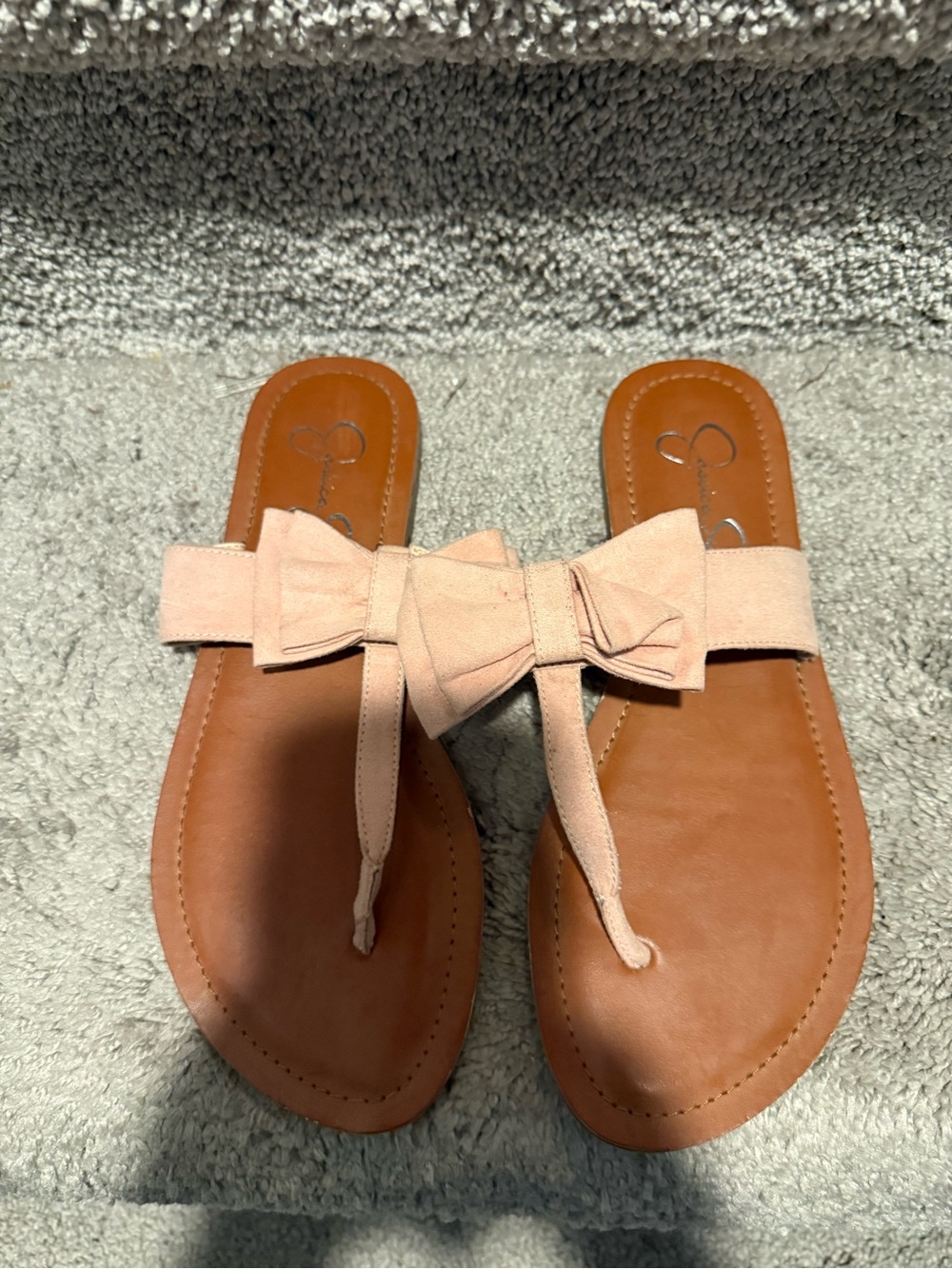 Jessica Simpson Blush Bow Thong Sandals